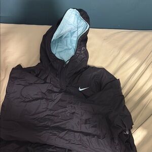 Nike Black Hooded Jacket with Light Blue Lining